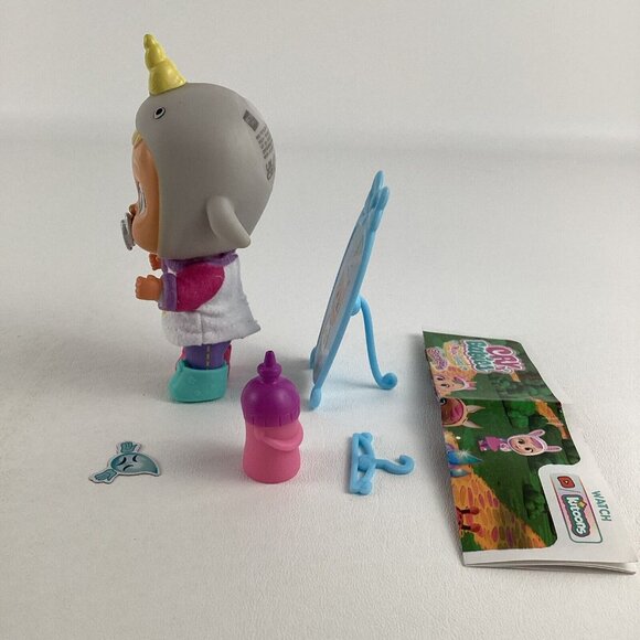 Cry Babies Magic Tears Mini Doll Narvie Narwhal Animal Bottle Hanger IMC Toys - Picture 3 of 6